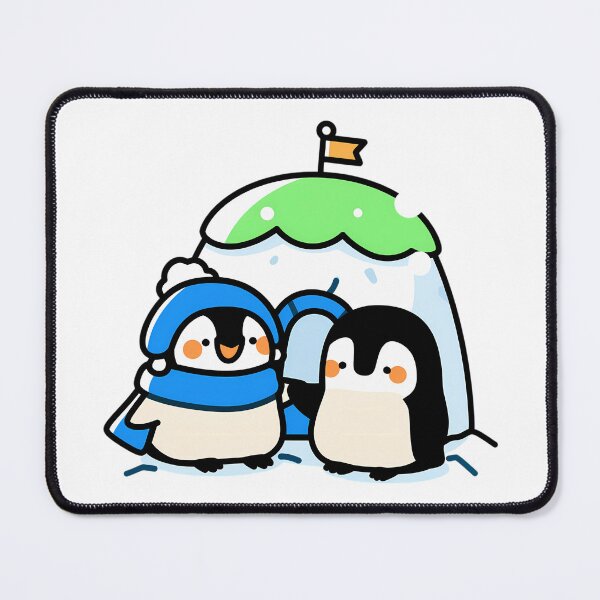 Item preview, Penguins building a snow igloo designed and sold by Elinotes.
