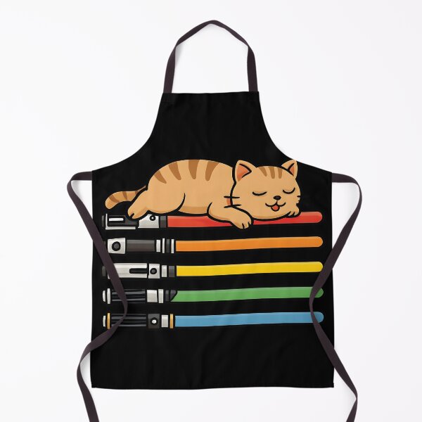 Item preview, Rainbow Lightsaber Kitten Sleeping – Vector Art Design, Cute Digital Artwork for Fans designed and sold by WAUZ.
