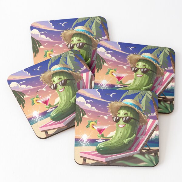 Item preview, funny fruits and funny vegetables on vacation, cucumber designed and sold by orthodox-icon.