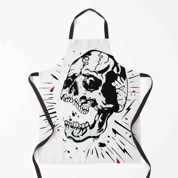 Item preview, skull line tattoo old school skull halloween designed and sold by Achille3777.