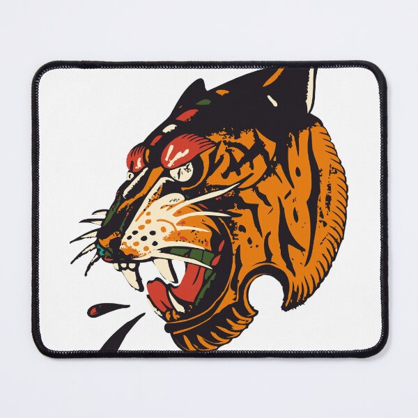 Item preview, tiger head old school style tattoo designed and sold by Achille3777.