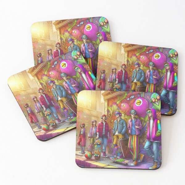 Item preview, Colorful street art youth in the city designed and sold by Sigtrix.