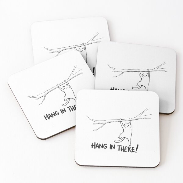 Item preview, Hang in There - Motivational Cute Cat Poster Design designed and sold by Colorful-Garden.