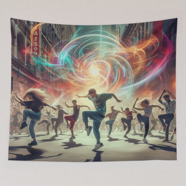 Item preview, Energetic dance in the city designed and sold by Sigtrix.