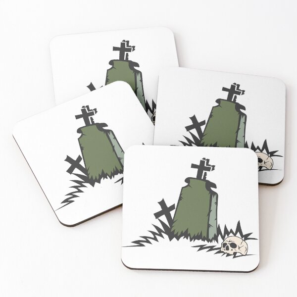Item preview, grave cemetery cross grim skull grass designed and sold by Achille3777.
