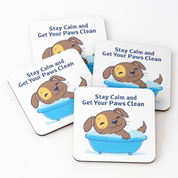 Item preview, Dog Bth: Stay Calm And Get Your Paws Clean designed and sold by printmala.