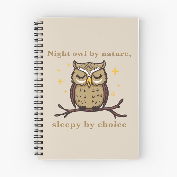 Item preview, "Night owl by nature, sleepy by choice" design with a sleeping owl designed and sold by Ink-Studi0.