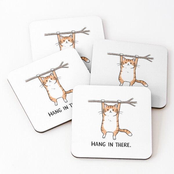 Item preview, Hang in There - Motivational Cute Cat Poster Design designed and sold by Colorful-Garden.