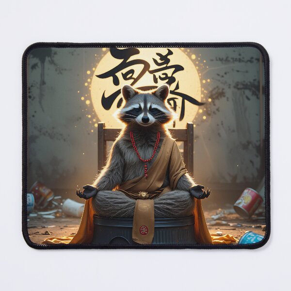 Artikelvorschau, Buddhist raccoon meditating entworfen und verkauft von Zazeyy.
