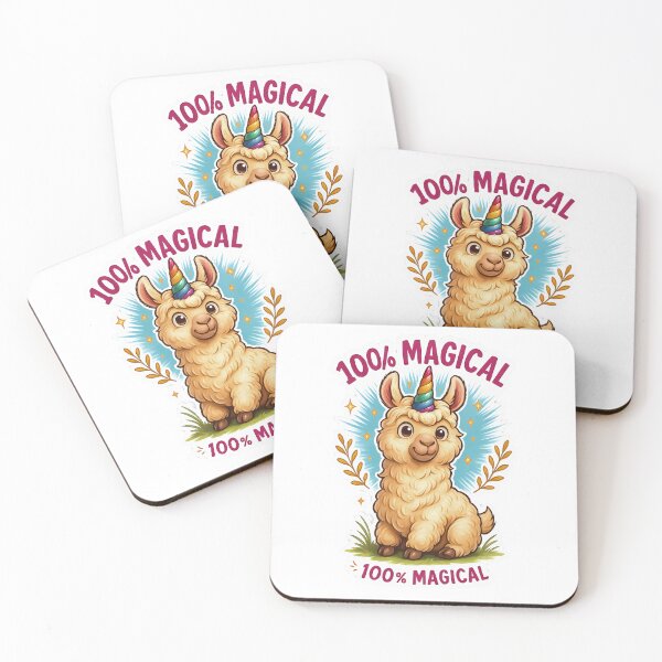 Item preview, 100% Magical – Cute Llama Unicorn – Funny Llamacorn Design designed and sold by VIBE CRAFT STUDIO.