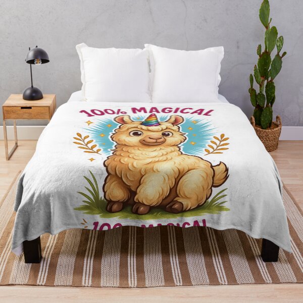 Item preview, 100% Magical – Cute Llama Unicorn – Funny Llamacorn Design designed and sold by VIBE CRAFT STUDIO.