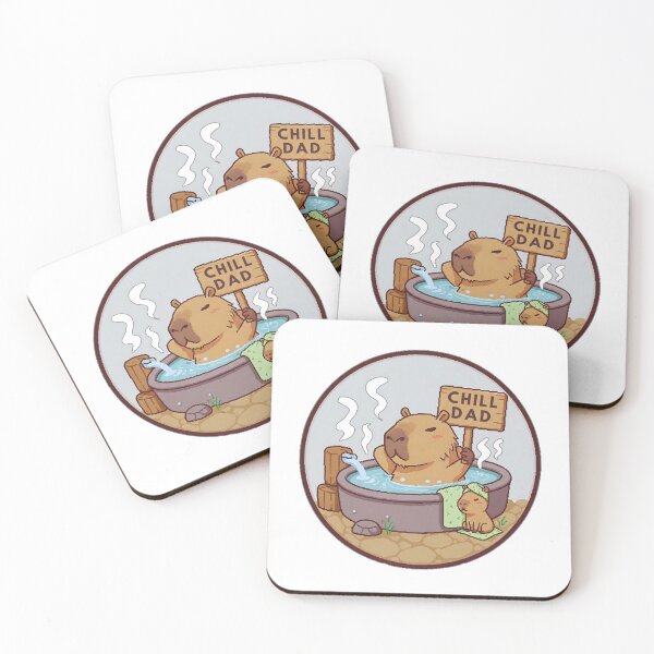 Item preview, Fathers Day : Capybara Dad sticker "Chill Dad" designed and sold by Nuist25.