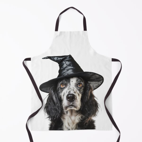 Artikelvorschau, English Setter Hund trägt Halloween Hexenhut entworfen und verkauft von LazyOwlStore.