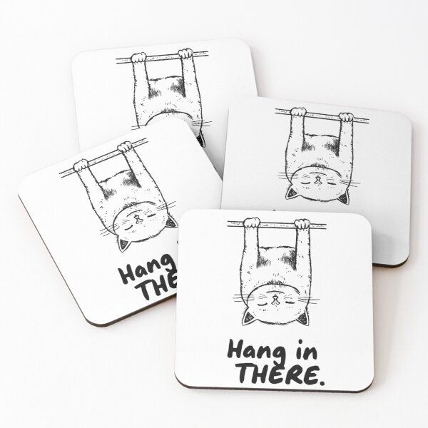Item preview, Hang in There - Motivational Cute Cat Poster Design designed and sold by Colorful-Garden.