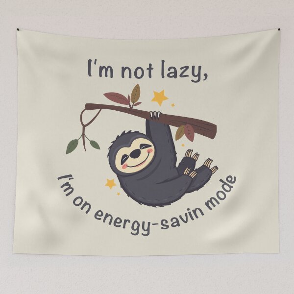 Item preview, "I'm not lazy" design with sloth and humorous text designed and sold by Ink-Studi0.