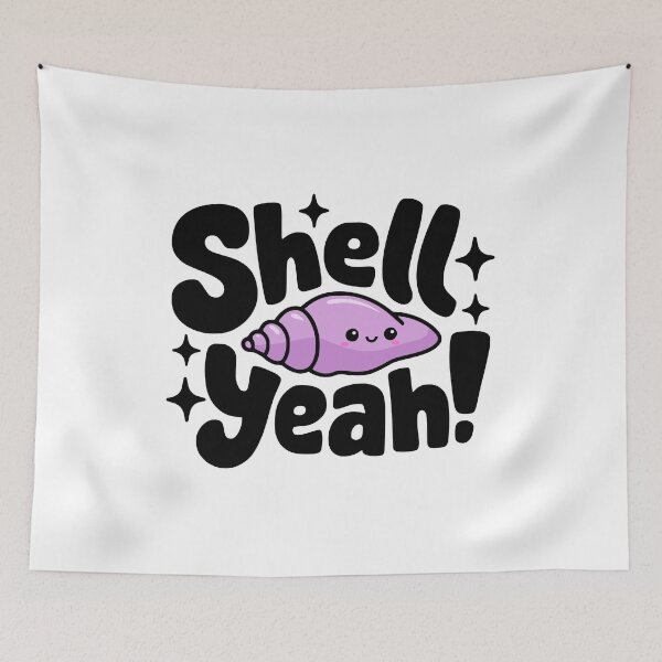 Item preview, Shell Yeah! Cute Conch Shell Puns designed and sold by PMCreative.