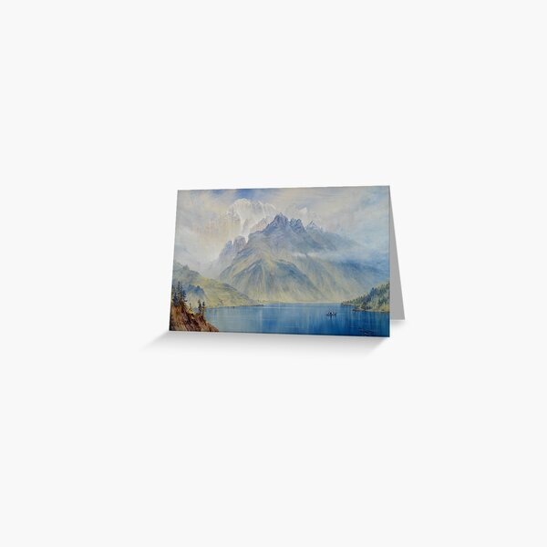 Aperçu de l'œuvre Montagnes sur un lac bleu créée et vendue par Vanvin80  Store.
