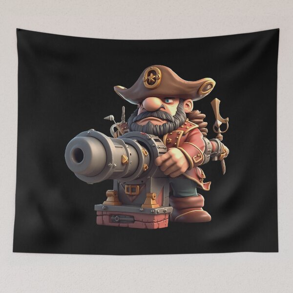 Aperçu de l'œuvre Canon de tir de pirate, édition dessin animé créée et vendue par RWT-Design.