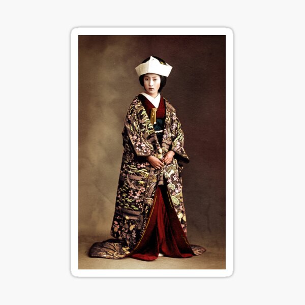 Vista previa del artículo con la obra «Vintage Japanese Bride, c.a. 1900 coloreado», diseñado y vendido por KAI-Studio.