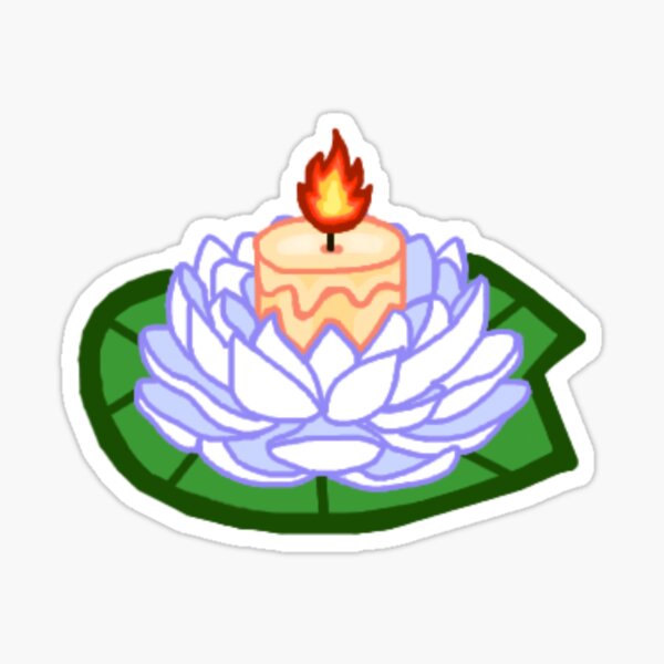 Aperçu de l'œuvre Fleur de lotus blanche avec bougie en cire créée et vendue par Deborah Camp.
