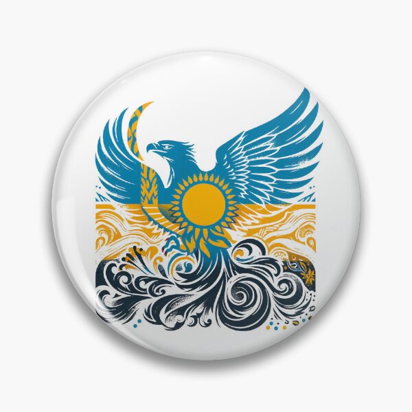 Item preview, Kazakhstan eagle coat of arms flag gift designed and sold by Pineapple-Tree.