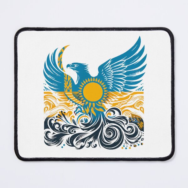 Item preview, Kazakhstan eagle coat of arms flag gift designed and sold by Pineapple-Tree.