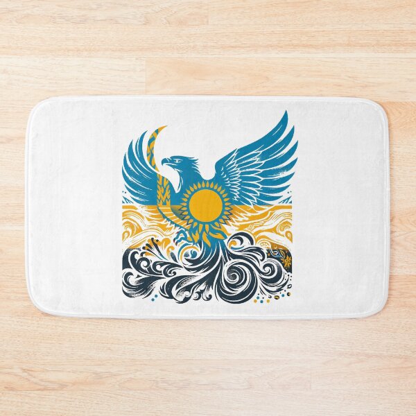 Item preview, Kazakhstan eagle coat of arms flag gift designed and sold by Pineapple-Tree.