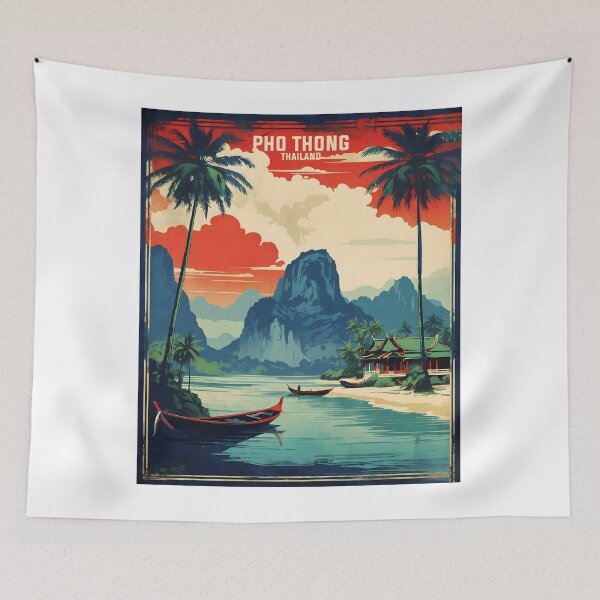 Item preview, Pho Thong Thailand Vintage Retro Travel Tourism designed and sold by TravelersGems.