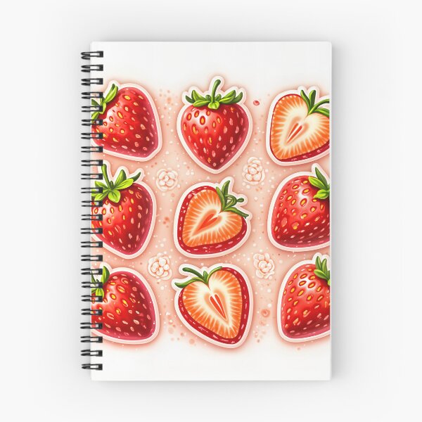 Item preview, Juicy Strawberries – Cute Summer Fruit Pattern designed and sold by Emilia-Design.