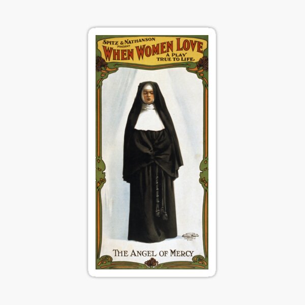 Item preview, Vintage Nun theatre poster. When Women Love.  designed and sold by Shoot-The-Moon.