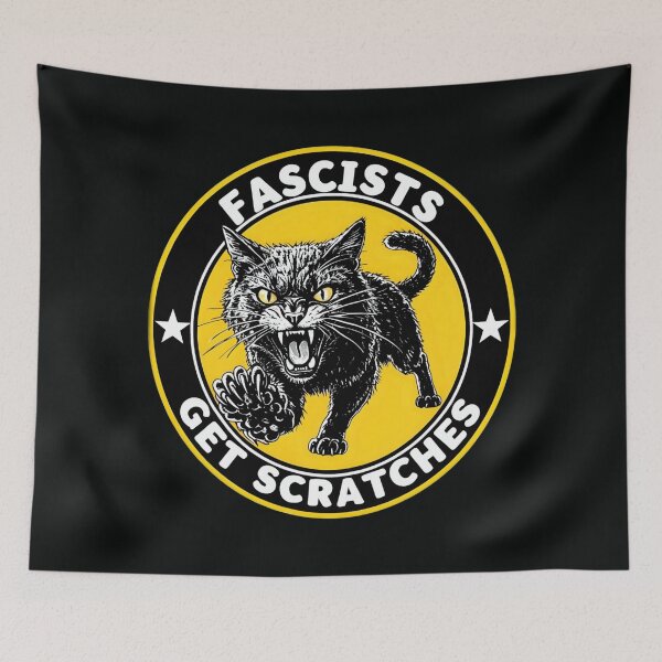 Item preview, Anti-fascist cat designed and sold by SidTastic .