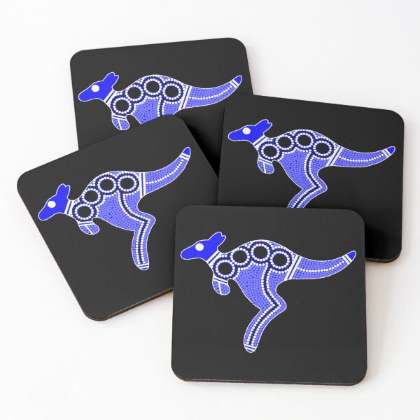 Item preview, Authentic Aboriginal Art - Blue Kangaroo designed and sold by HogarthArts.