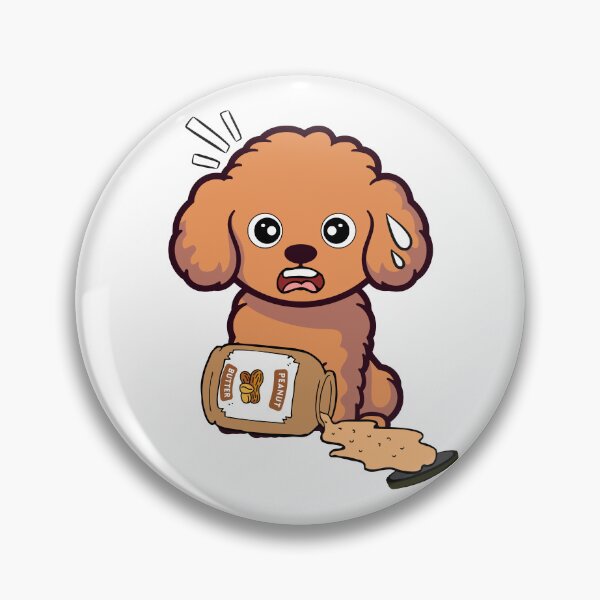Item preview, Cute Brownd Dog spilled a jar of peanut butter designed and sold by Pet Station.