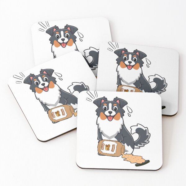 Item preview, Cute Collie Dog spilled a jar of peanut butter designed and sold by Pet Station.