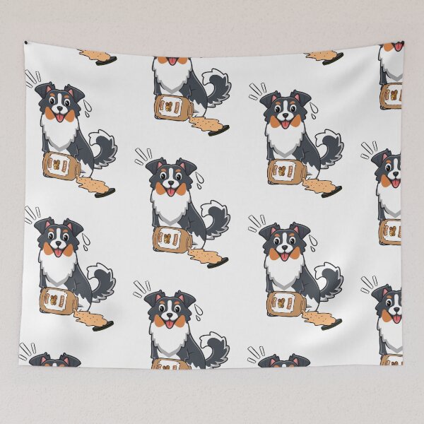 Item preview, Cute Collie Dog spilled a jar of peanut butter designed and sold by Pet Station.