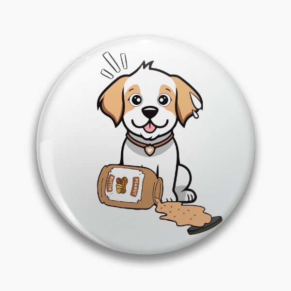 Item preview, Cute Happy Dog spilled a jar of peanut butter designed and sold by Pet Station.