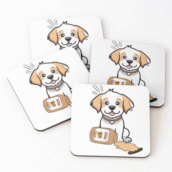 Item preview, Cute Happy Dog spilled a jar of peanut butter designed and sold by Pet Station.