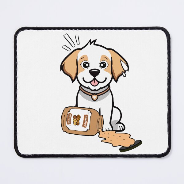 Item preview, Cute Happy Dog spilled a jar of peanut butter designed and sold by Pet Station.