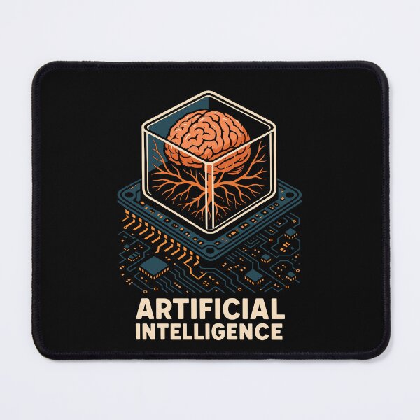 Item preview, Artificial Intelligence Brain Chip Design – Futuristic Tech Aesthetic designed and sold by Serbin.