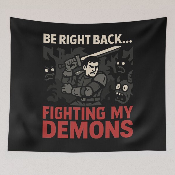 Item preview, BRB Fighting My Demons designed and sold by Planetporridge.