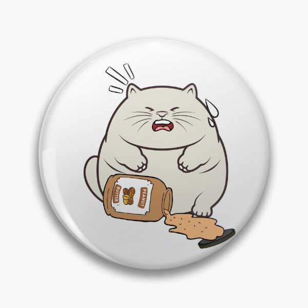 Item preview, Funny fat cat spilled a jar of peanut butter designed and sold by Pet Station.