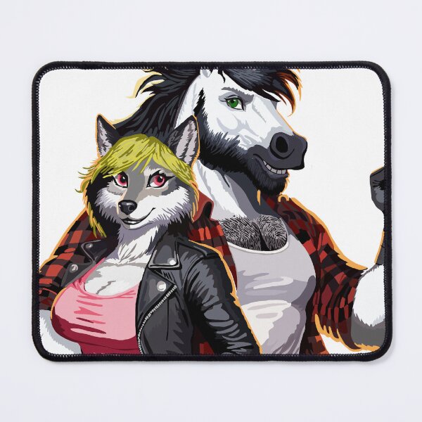 Item preview, Unicorn and Wolf Couple designed and sold by KlakkDrawsStuff.