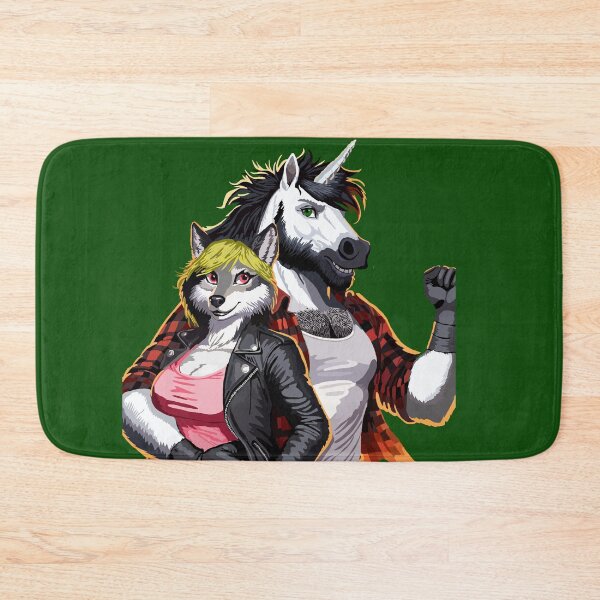 Item preview, Unicorn and Wolf Couple designed and sold by KlakkDrawsStuff.