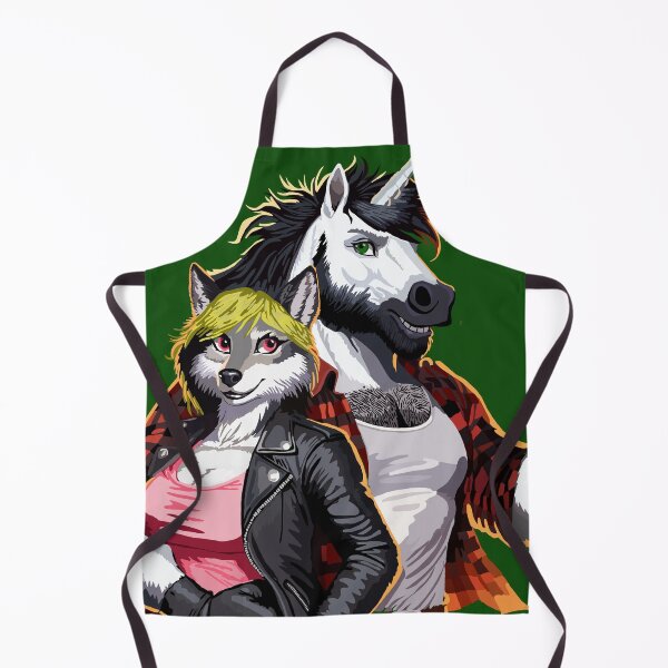 Item preview, Unicorn and Wolf Couple designed and sold by KlakkDrawsStuff.