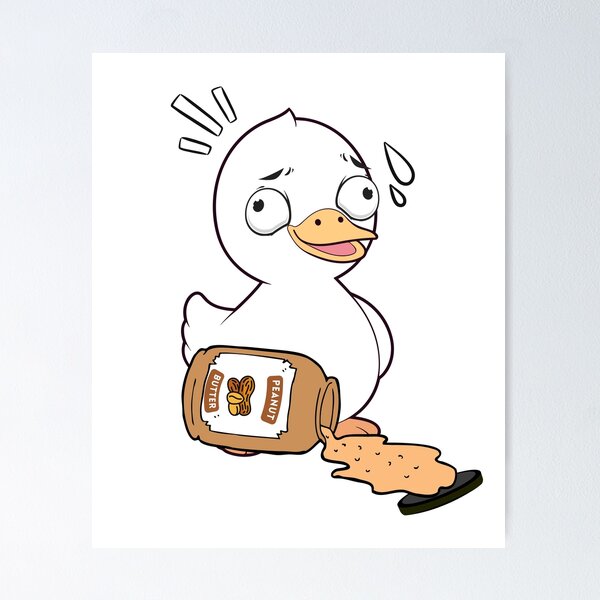 Item preview, Funny duck spilled a jar of peanut butter designed and sold by Pet Station.