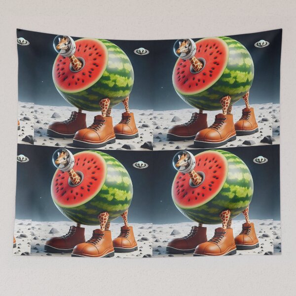 Item preview, Giraffa Celeste Giraffe Melon in boots Brainrot Meme designed and sold by EmeraldeaArt.