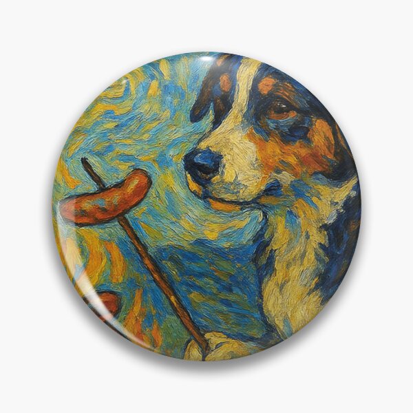 Item preview, two dogs grilling, Van Gogh designed and sold by Mauswohn.