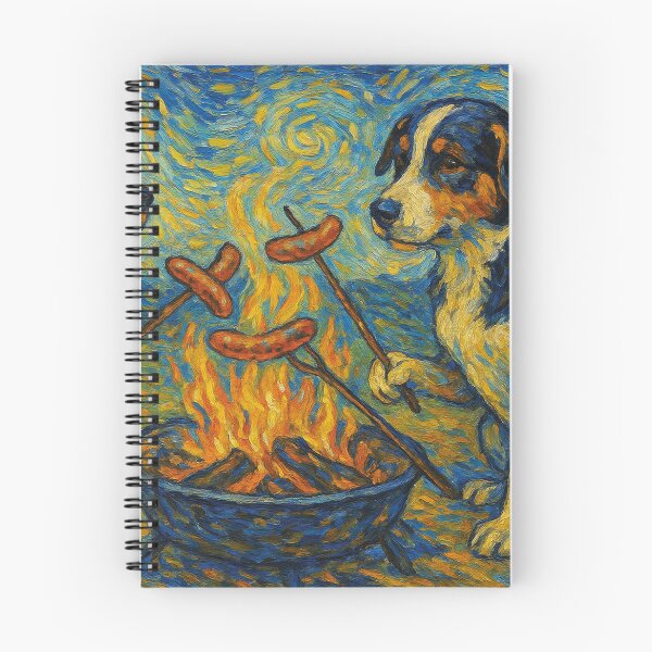 Item preview, two dogs grilling, Van Gogh designed and sold by Mauswohn.