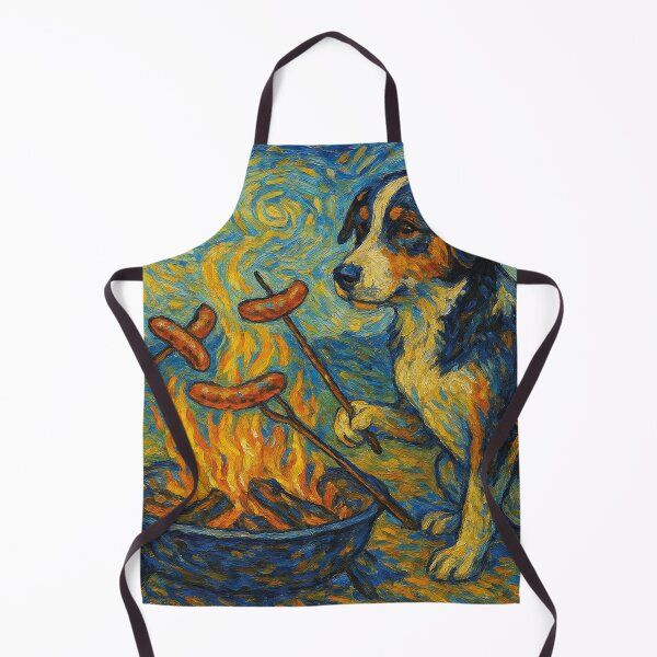 Item preview, two dogs grilling, Van Gogh designed and sold by Mauswohn.