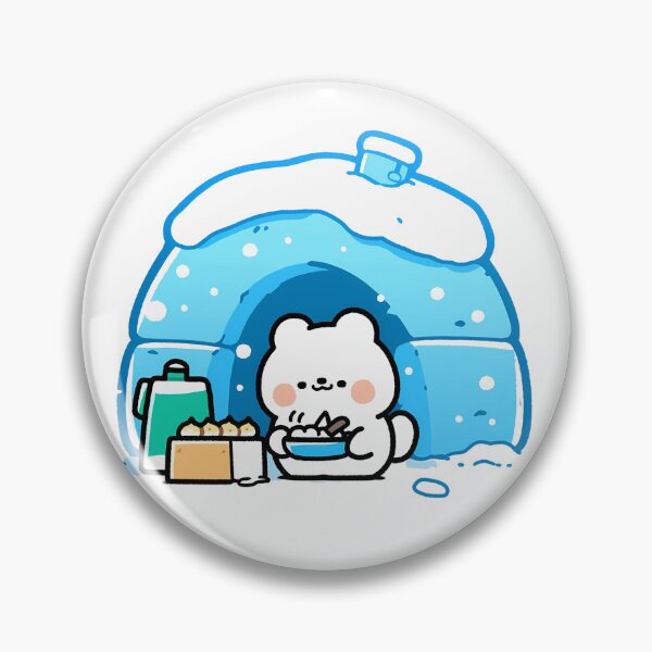 Item preview, A polar bear making sweets in front of an igloo designed and sold by Elinotes.